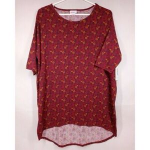 ❤️ 3/$15 Chic Floral Tunic Top in Red and Pink B